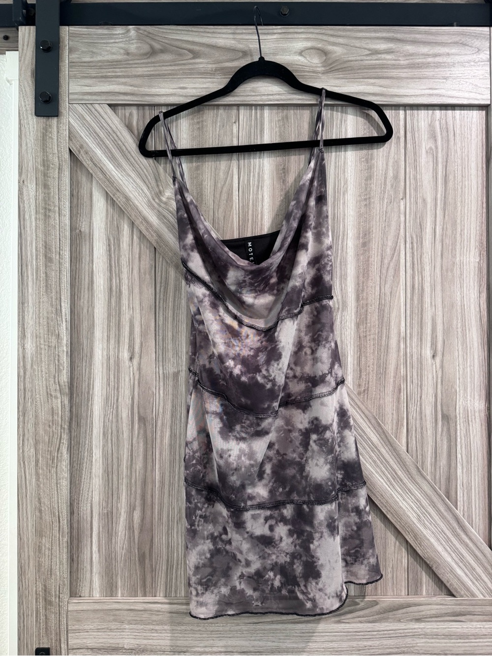 Cowl Neck Tie-Dye Slip Dress